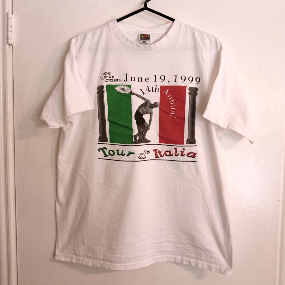 Vintage Collectible Cycling T-Shirt: 14th Annual Tour D' Italia, Italy Texas View 4